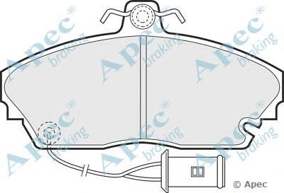 APEC BRAKING pad544 -  Комплект тормозных колодок, дисковый тормоз